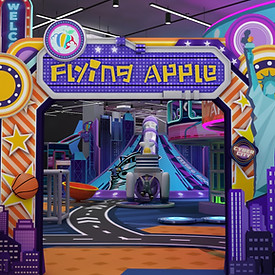 flying apple store front
