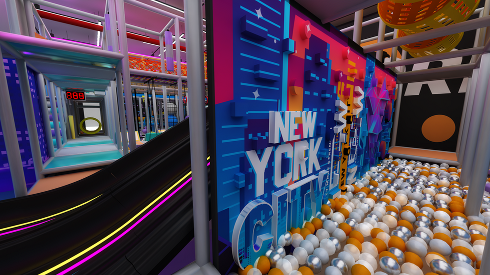 Flying Apple Ball Pit and Slides