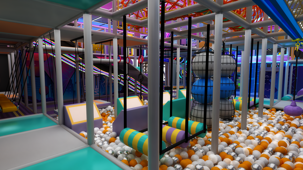 Flying Apple Ball Pit